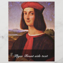 Portrait Of A Young Man By Raffael (Best Quality) Custom Flyer