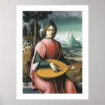 Portrait of a Young Man with a Lute Poster