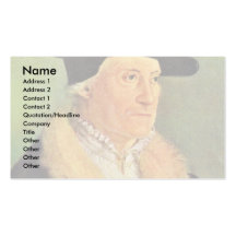 Portrait Of Cosmographers Sebastian Munster Business Cards