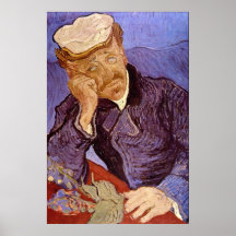 Portrait of Dr Gachet by Vincent Willem van Gogh Posters