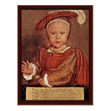 Portrait Of Edward Vi. As A Child Postcard