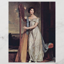 Portrait Of Eliza Ridgely (The Lady With The Harp) Flyer Design