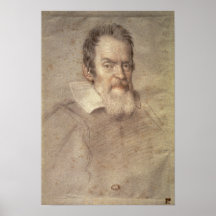 Portrait of Galileo Galilei  Astronomer Print