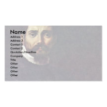 Portrait Of Giovanni Gabrieli With The Lute Business Card Template