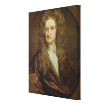 Portrait of Isaac Newton  1702 Gallery Wrapped Canvas