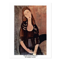Portrait Of Jeanne Hébuterne By Modigliani Amedeo Postcard