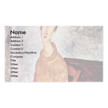 Portrait Of Jeanne Hébuterne In The Yellow Sweater Business Card
