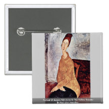 Portrait Of Jeanne Hébuterne In The Yellow Sweater Pinback Buttons