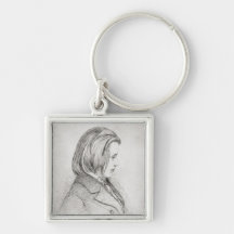 Portrait of Johanes Brahms  aged Twenty, 1853 Keychain
