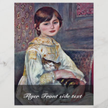 Portrait Of Mademoiselle Julie Manet With Cat Flyer