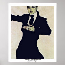 Portrait Of Max Oppenheimer By Schiele Egon Posters