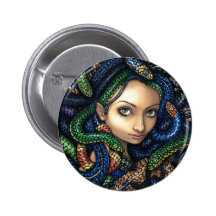 "Portrait of Medusa" Button