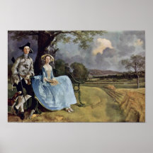 Portrait Of Mr. And Mrs. Andrews By Thomas Gainsbo Print