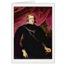 Portrait Of Phillip Iv By Peter Paul Rubens Card