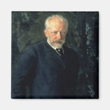 Portrait of Piotr Ilyich Tchaikovsky Fridge Magnets