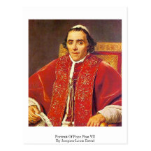 Portrait Of Pope Pius Vii By Jacques-Louis David Post Cards
