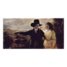 Portrait Of Sir John And Lady Clerk By Sir Henry Photo Card