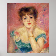 Portrait of the actress Jeanne Samary, 1877 Posters