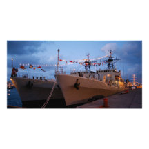 Portuguese frigates personalized photo card