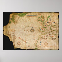Portuguese Nautical Chart by Pedro Reinel c. 1504 Print