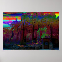 Poseidon's fury mountains print