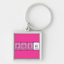 Posh periodic table name keyring keychain