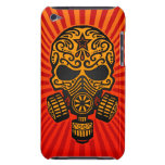 Post Apocalyptic Sugar Skull, red and yellow Barely There iPod Covers