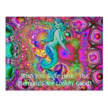 Post Card - Psychedelic Mermaid