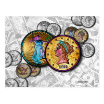 POST CARDS - Big Coin Pop Art