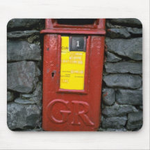 Postbox mounted on wall mouse pads