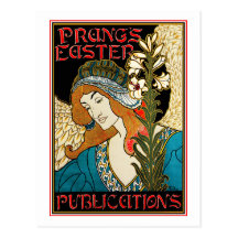 Postcard: Art Nouveau - L.Rhead - Prang's Easter
