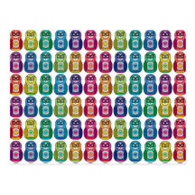 Postcard - Cute Rainbow Matryoshka Owl