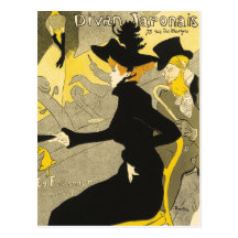 Postcard: Divan Japonais by Toulouse-Lautrec