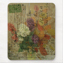 Postcard Flowers Mousepad