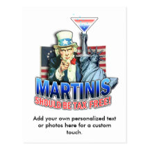 Postcard - Martinis Should be Tax Free