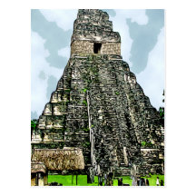 Postcard:  Mayan Temple at Tikal, Guatemala