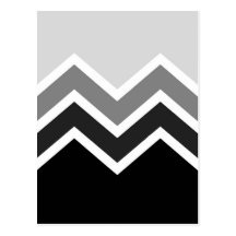 Postcard Retro Zig Zag Chevron Pattern