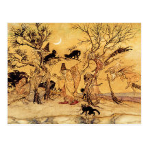 Postcard:  The Witches Sabbath - Halloween Art