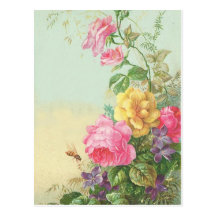 Postcard Vintage Floral