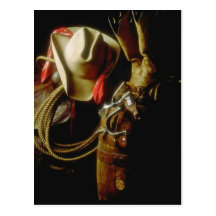 POSTCARD ~ WESTERN GEAR TACK BOOTS HATS STORE SHOP