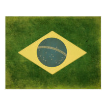 Postcard with Cool Brazilian Flag