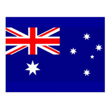 Postcard with Flag of Australia