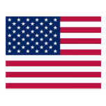Postcard with Flag of the USA