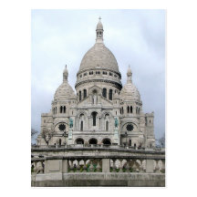 Postcard with Sacre Coeur de Paris.