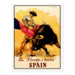 Postcard with Spanish Bullfight Poster