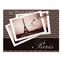 Postcards from Paris Bonjour Postcard