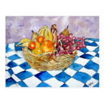 postcards fruit basket still life art post cards