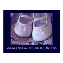 Postcards Precious Sweet Cute Baby Love Shoes