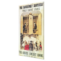 Poster advertising a psychic performance stretched canvas prints