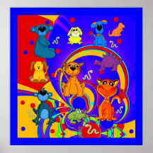 Poster Boys Kid's Animals Collage